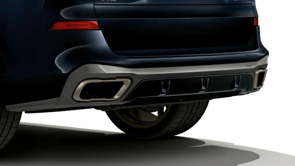 Tail pipes finishers and rear diffusor BMW X5 M50d G05 Tail pipes finishers and rear diffusor BMW X5 M50d Carbon black metallic G05 2018 SUV