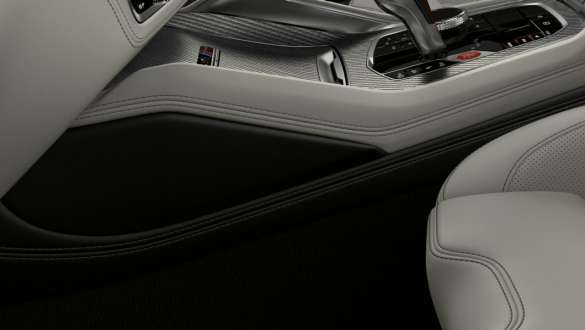 Knee pads in the BMW X5 M Competition F95 Knee pads BMW X5 M Competition F95 2020 SUV interior