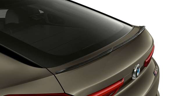 BMW X6 M50i rear spoiler G06 Close-up BMW X6 M50i M carbon rear spoiler G06 2018 SUV