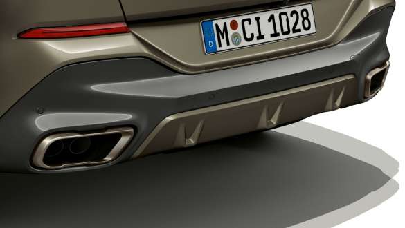BMW X6 M50i Rear with M sport exhaust system G06 BMW X6 M50i rear M sport exhaust system G06 2018 SUV