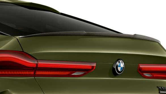 M Carbon rear spoiler BMW X6 M Competition F96 M Carbon rear spoiler BMW X6 M Competition F96 2020 SUV BMW Individual Special Paint Urban Green exterior