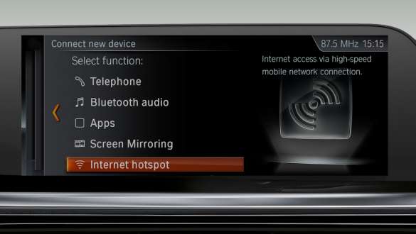 BMW Z4 Roadster WiFi Hotspot View into the cockpit of the BMW Z4 Roadster