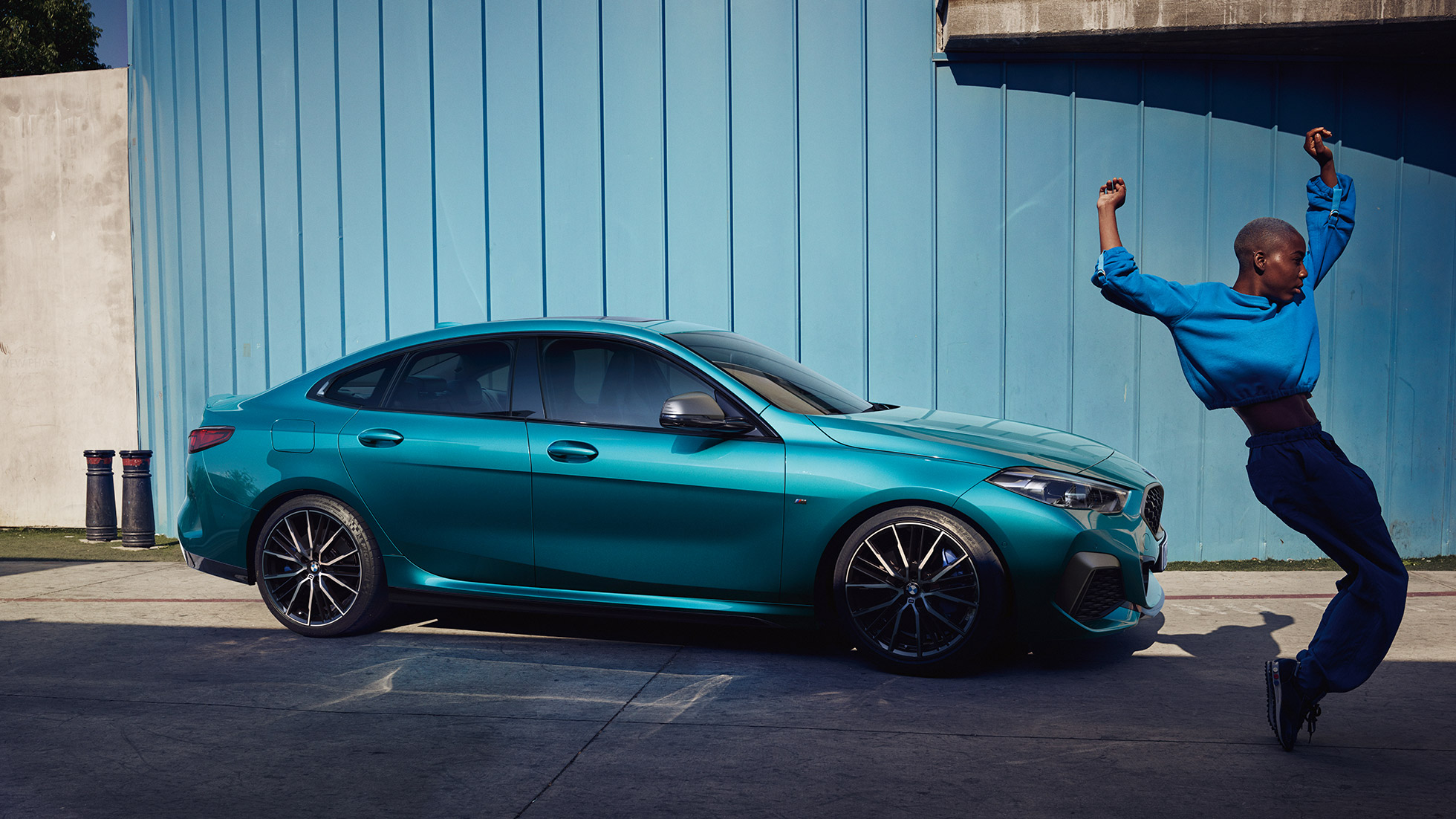 Coupé silhouette BMW 2 Series Gran Coupé Coupé silhouette BMW 2 Series Gran Coupé Snapper Rocks Blue metallic F44 2020 side view