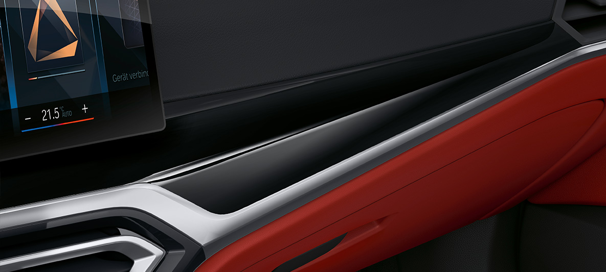 Interior trims piano finish Black BMW 4 Series Gran Coupé G26 2021 interior BMW Individual Interior trims piano finish Black BMW 4 Series Gran Coupé G26 2021 interior