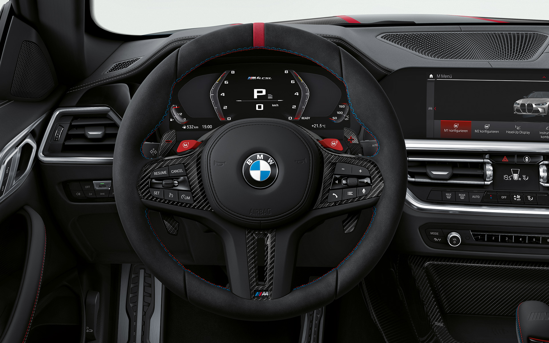 BMW M4 CSL G82 Interior M Alcantara steering wheel