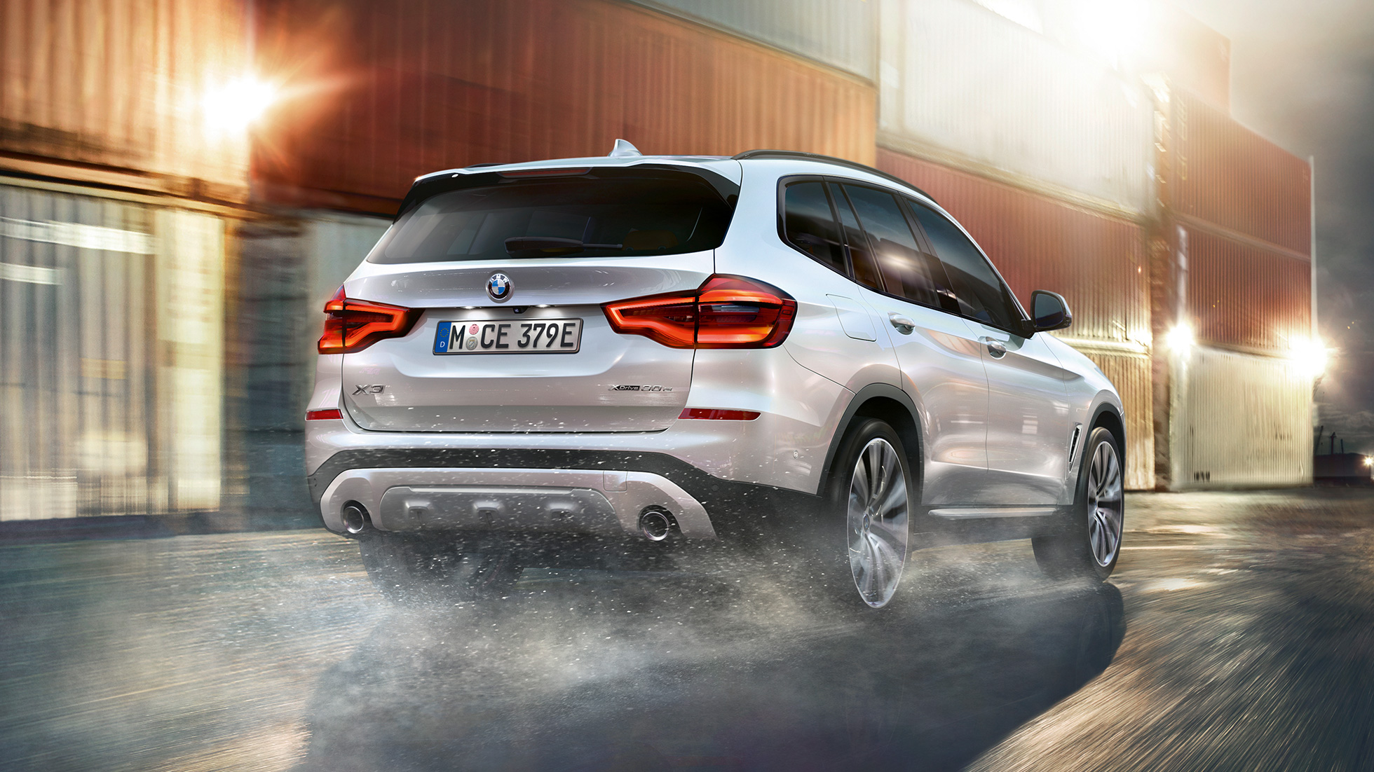 BMW X3 M40i, rear shot with model designation BMW X3 M40i, rear shot with model designation