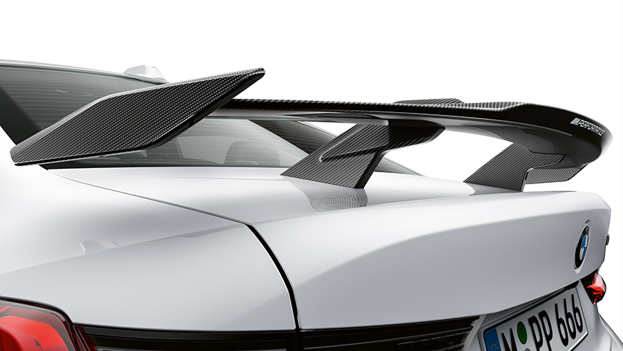 M Performance rear wing BMW M Performance Parts M Performance rear wing BMW M Performance Parts close-up