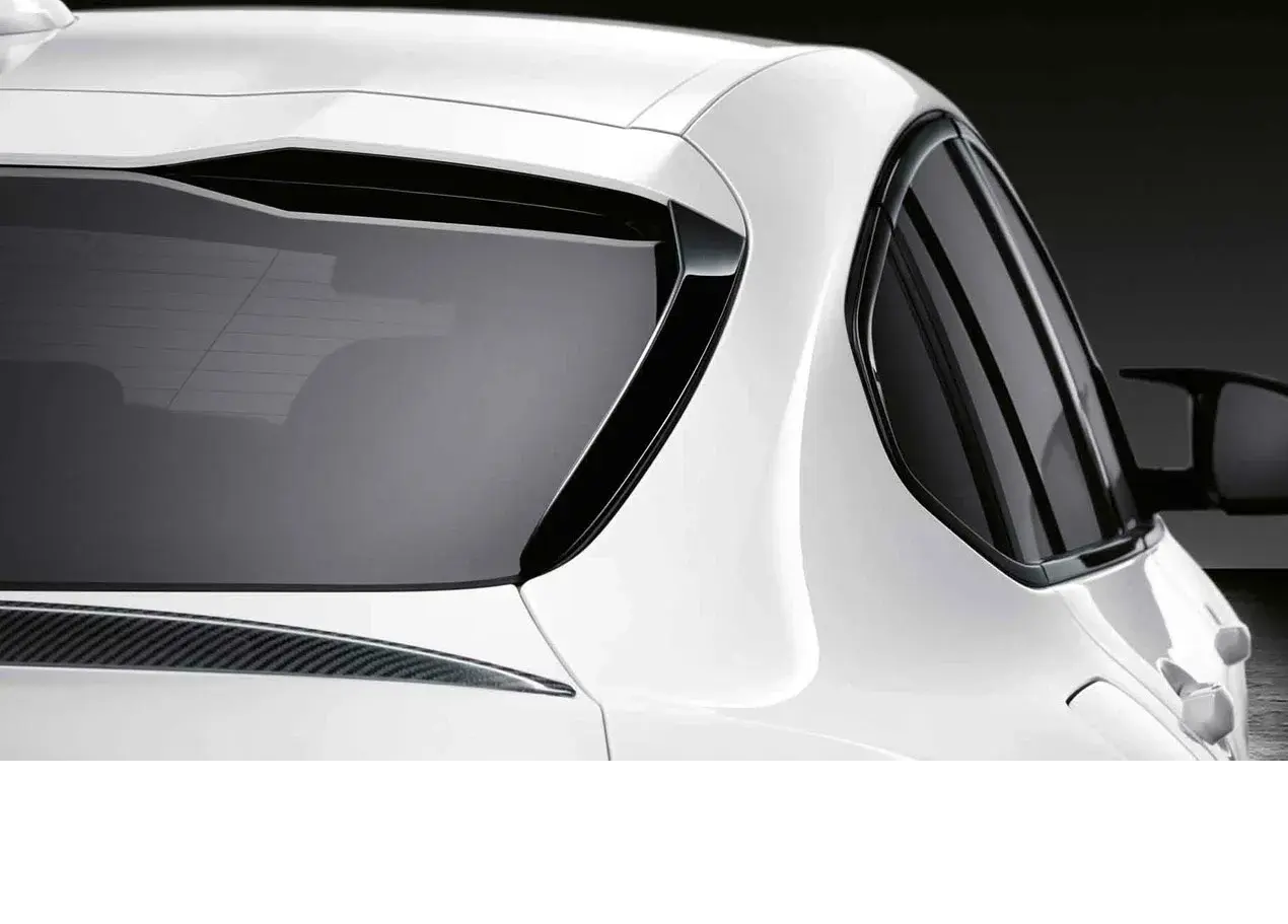 M-PERFORMANCE REAR TAIL FINS GLOSS BLACK. M-PERFORMANCE REAR TAIL FINS GLOSS BLACK.